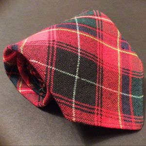 Lochcarron Red Plaid Scottish wool tie